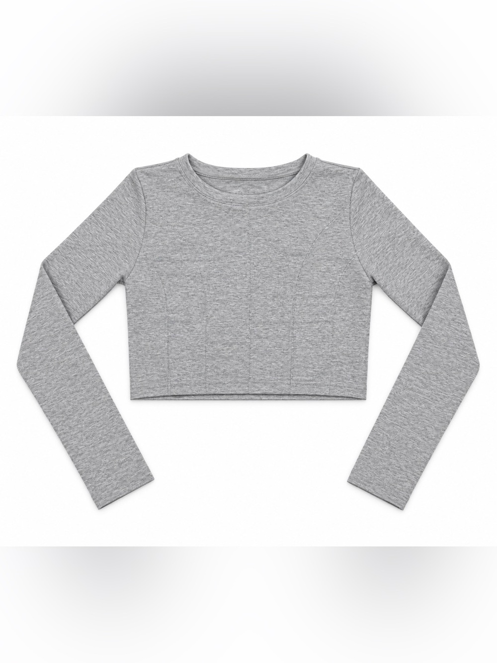 Forever 21 Ribbed Light Gray Women's Crop Top - Casual Pullover Size Medium